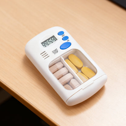 Portable Smart Pill Organizer with Timer Reminder Support