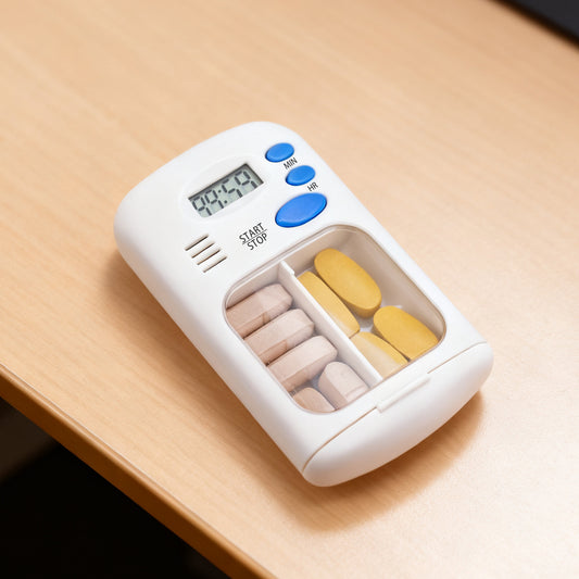 Portable Smart Pill Organizer with Timer Reminder Support