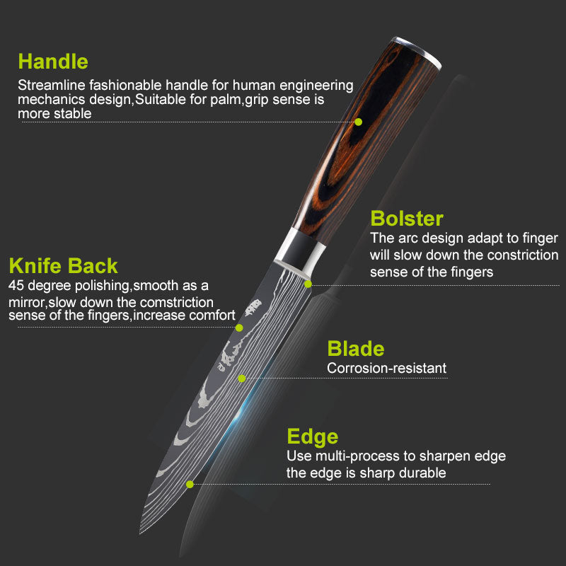 Chef Knives Kitchen Knives Cleaver and Slicing Knife Set