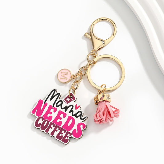 Mothers Day Letter Tassel Keychain Pendant Mom Gift Idea