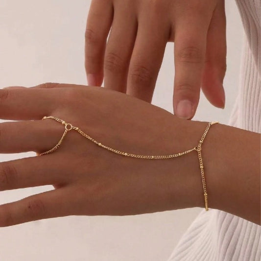 Buy Stylish Ring Bracelet with Premium Light-Luxury Finish