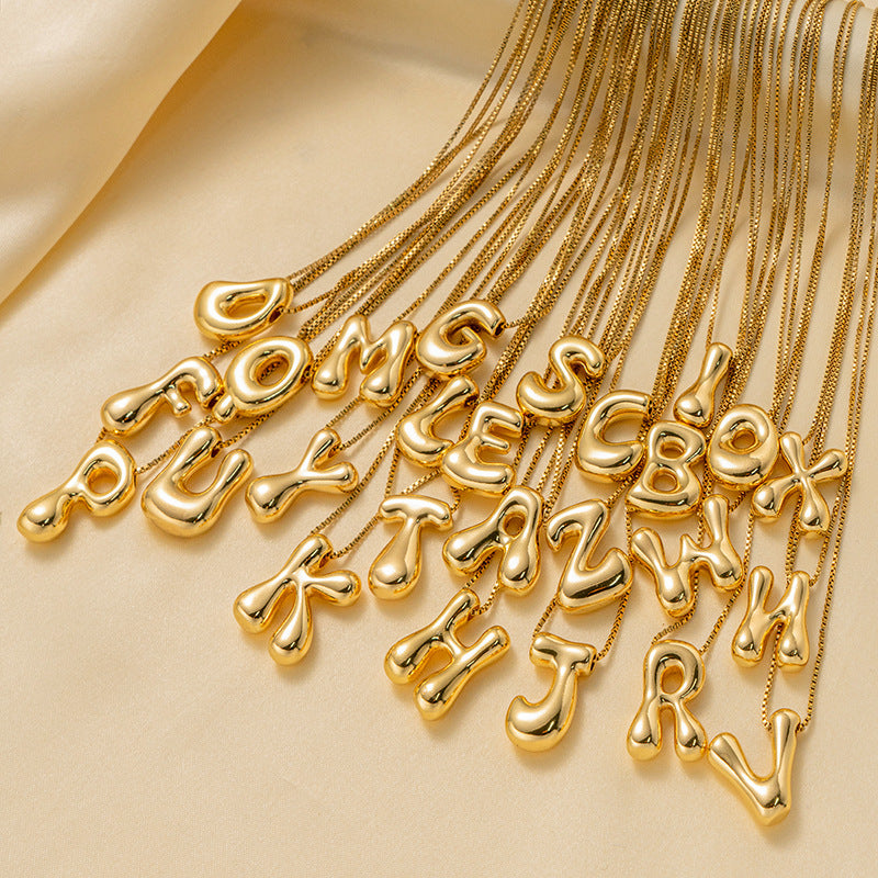 26 English Letter Pendant Necklace