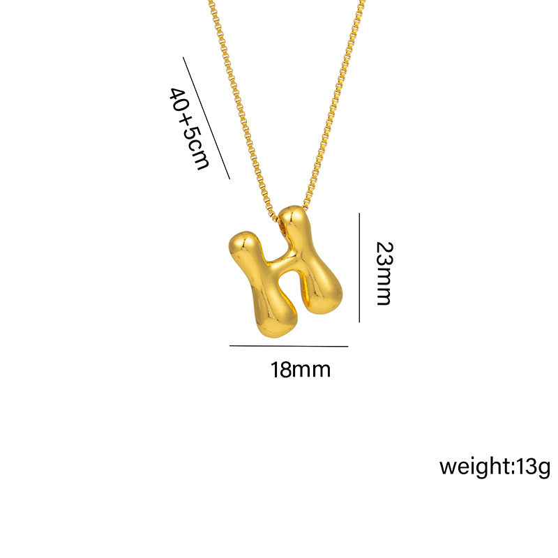 26 English Letter Pendant Necklace
