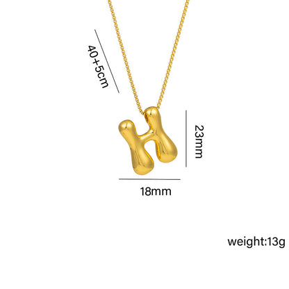 26 English Letter Pendant Necklace