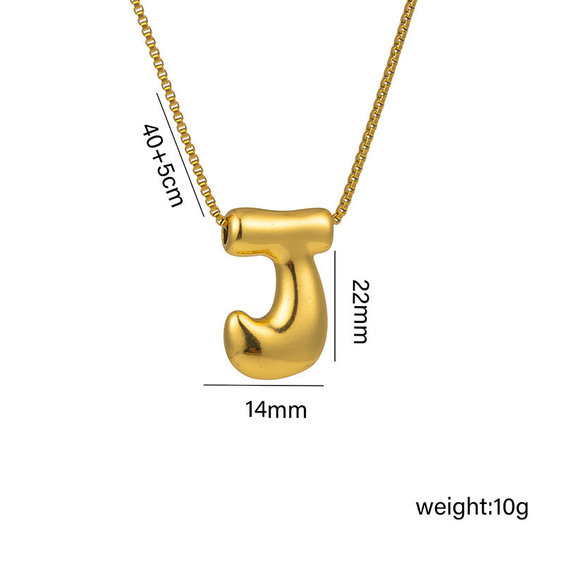 26 English Letter Pendant Necklace