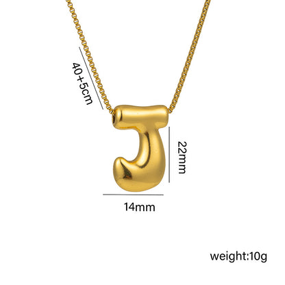 26 English Letter Pendant Necklace