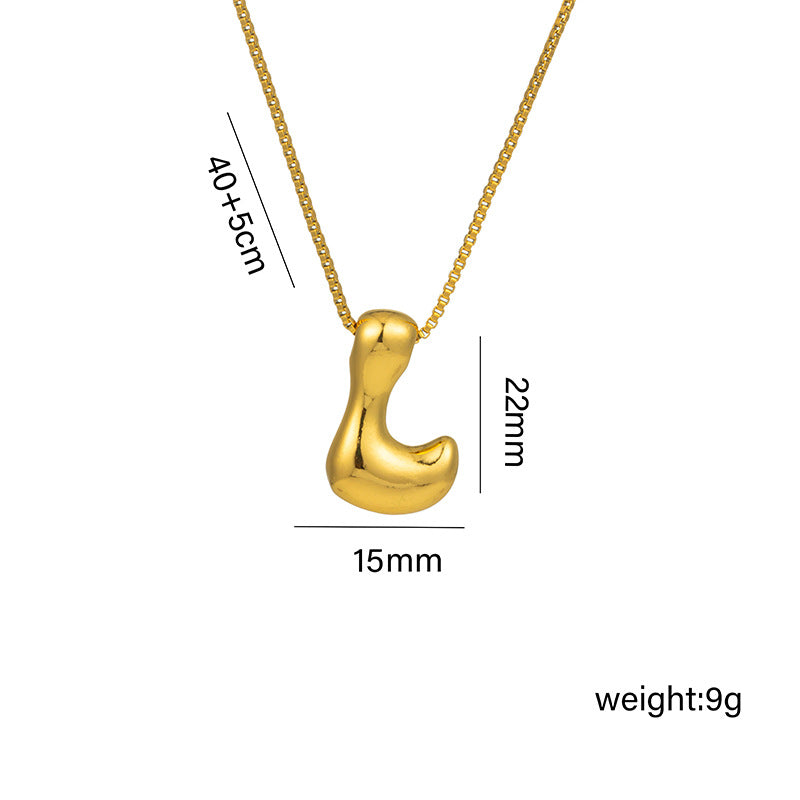 26 English Letter Pendant Necklace