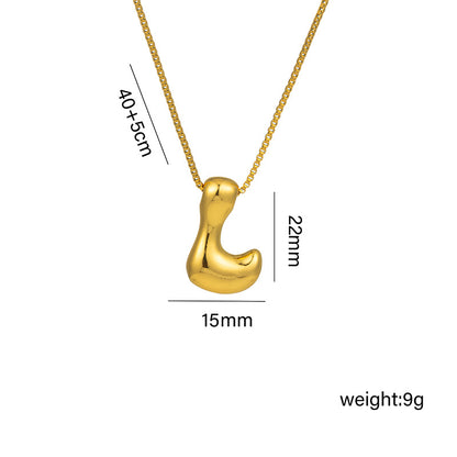 26 English Letter Pendant Necklace