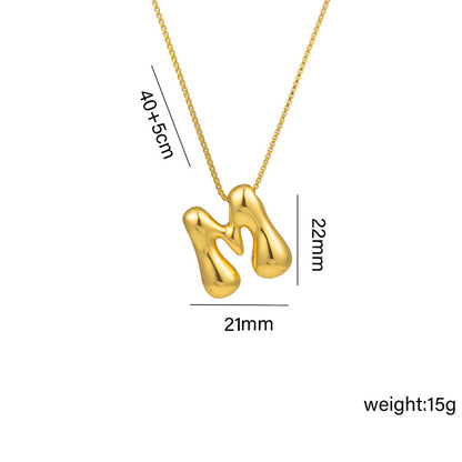 26 English Letter Pendant Necklace