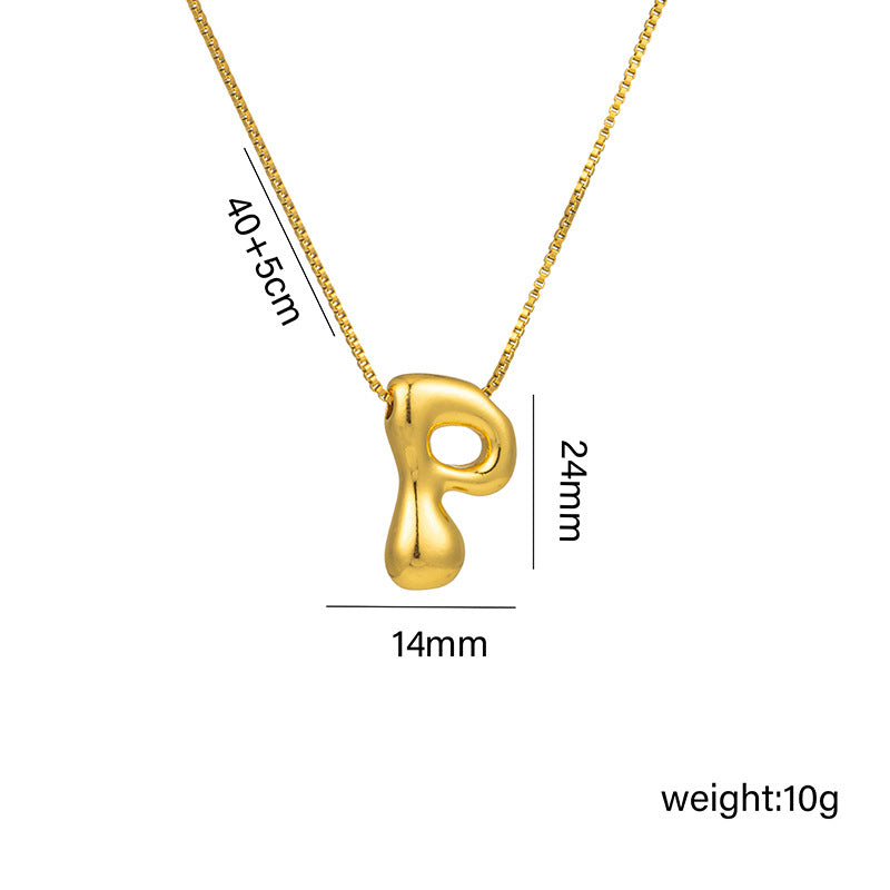 26 English Letter Pendant Necklace