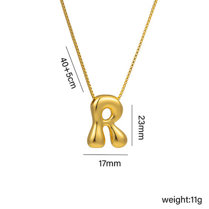 26 English Letter Pendant Necklace