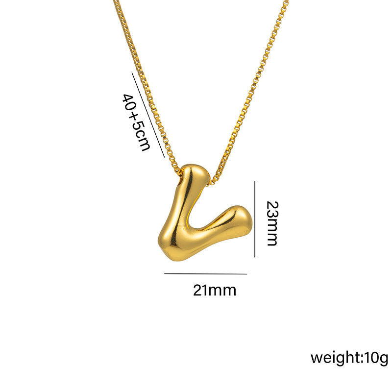 26 English Letter Pendant Necklace