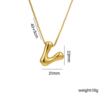 26 English Letter Pendant Necklace