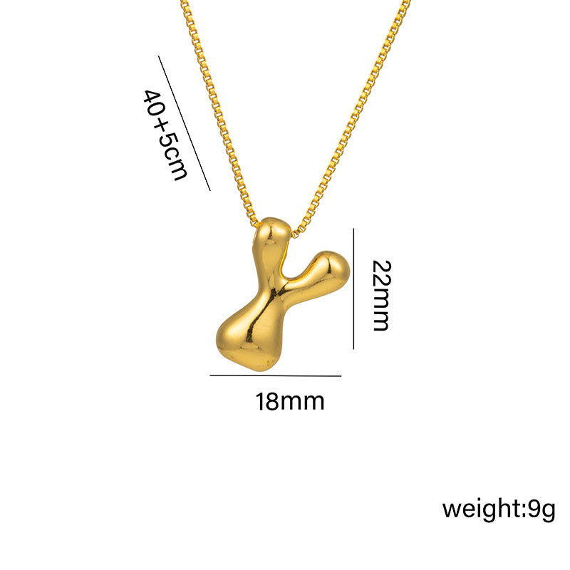 26 English Letter Pendant Necklace