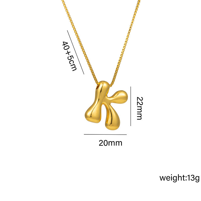 26 English Letter Pendant Necklace