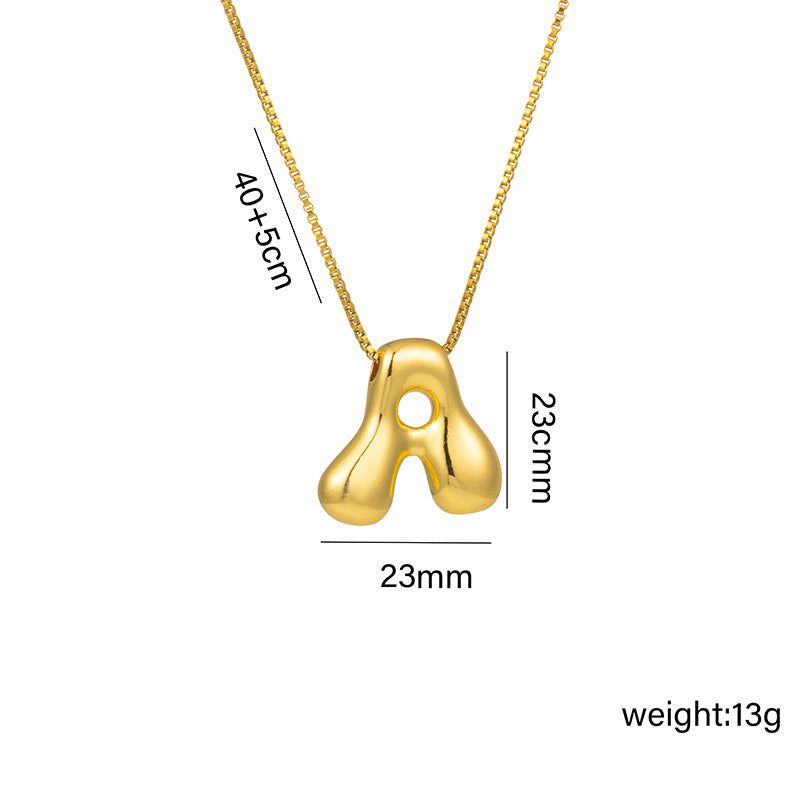 26 English Letter Pendant Necklace