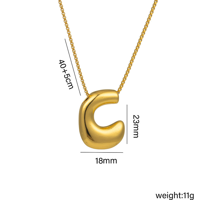 26 English Letter Pendant Necklace