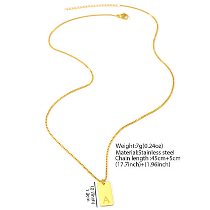 26 Letter Gold Ladies Necklace