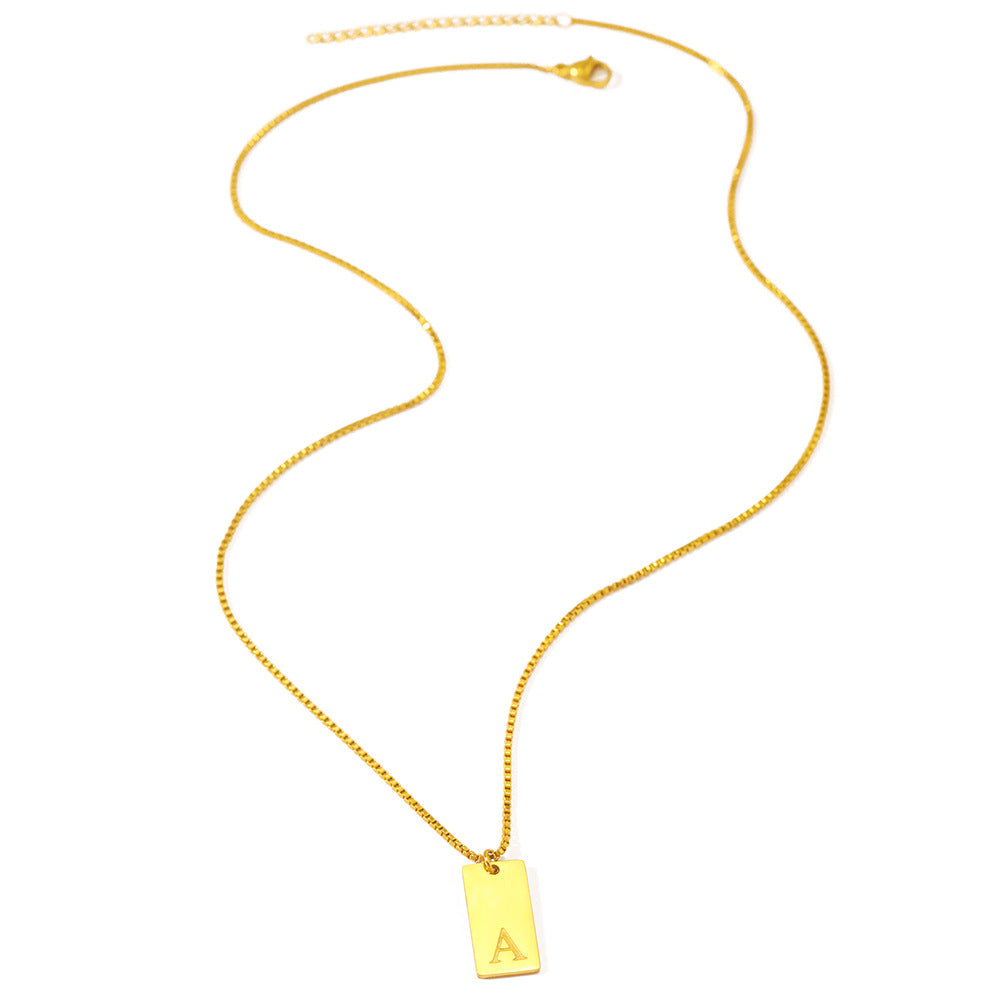 26 Letter Gold Ladies Necklace