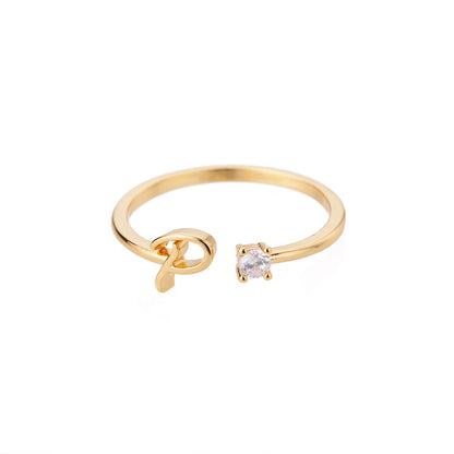 26 letter neutral ring creative finger ring