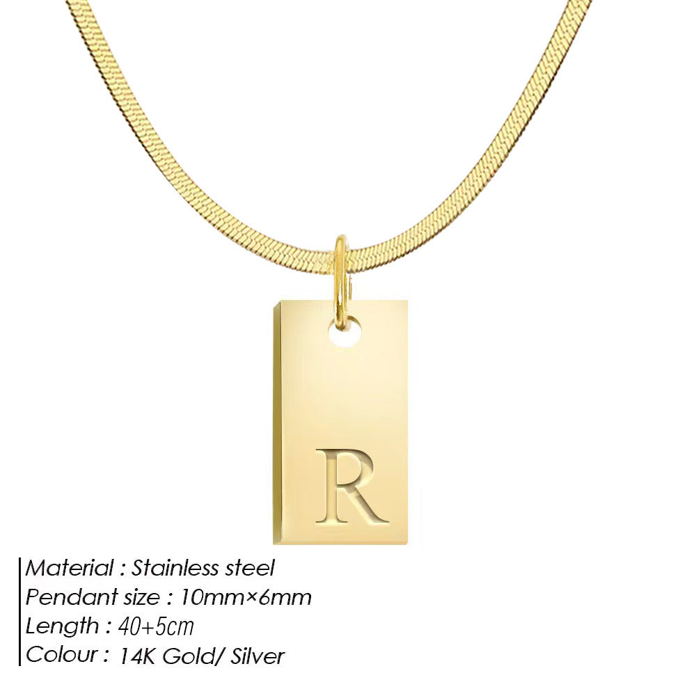 26-Letter Square Pendant