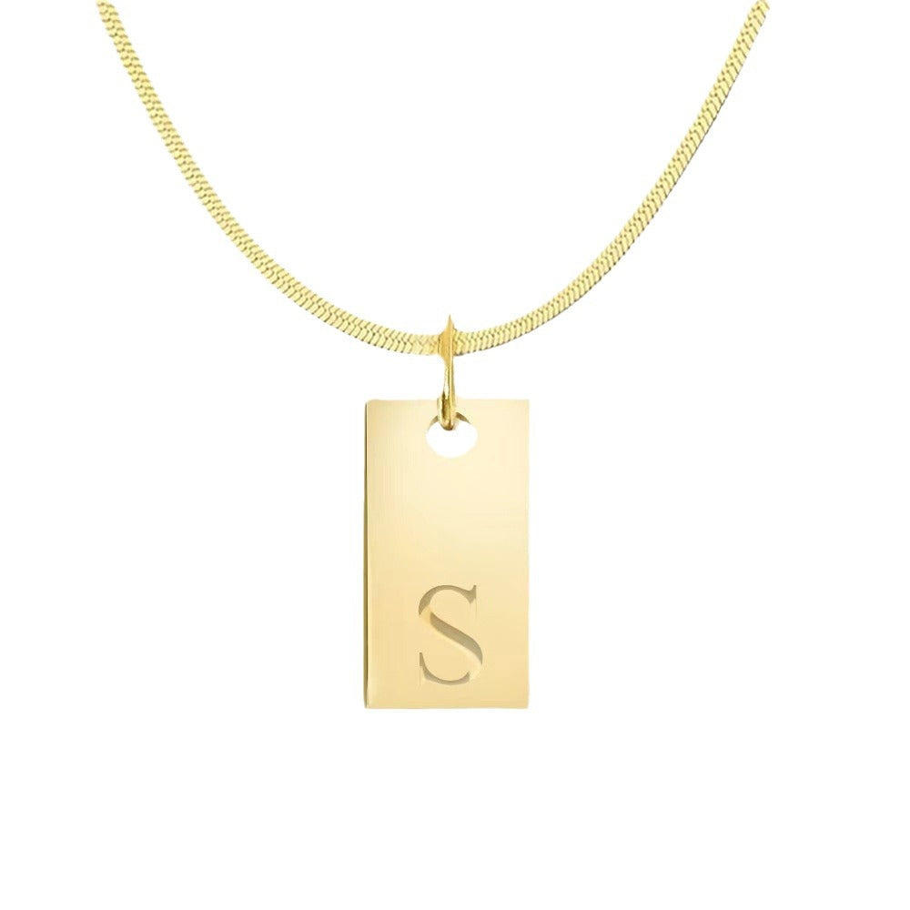 26-Letter Square Pendant
