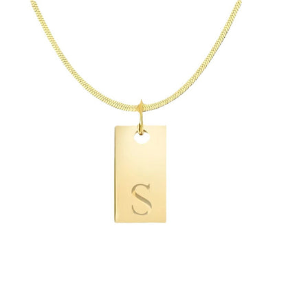 26-Letter Square Pendant