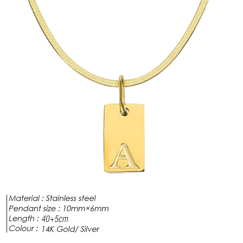 26-Letter Square Pendant