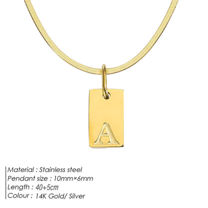 26-Letter Square Pendant
