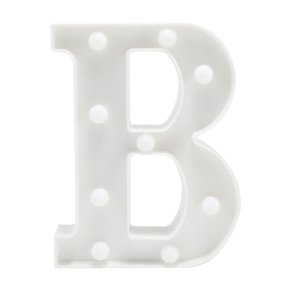 26 lettered light bulbs