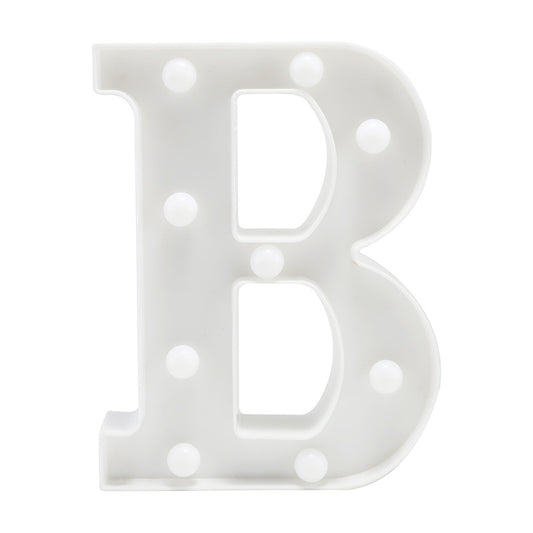 26 lettered light bulbs