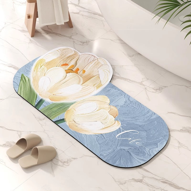 Diatomaceous Earth Bath Mat for Quick-Dry Bathroom Comfort