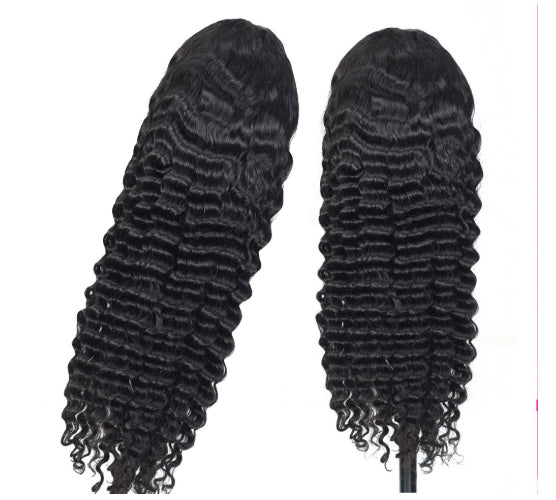 Human Hair Deep Wave Lace Frontal Wigs 13x4 28 & 30 Inch