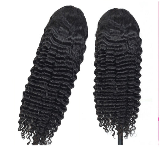 Human Hair Deep Wave Lace Frontal Wigs 13x4 28 & 30 Inch