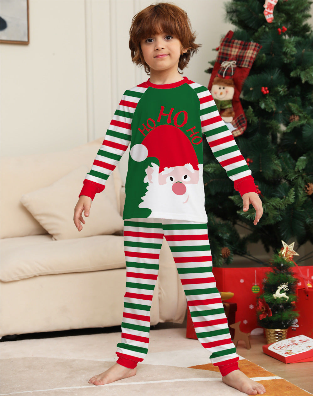 Family Matching Christmas Pajamas Red Stripe Holiday Jammies