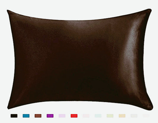 Satin Solid Color Pillowcase Simulation Silk Ice Silk Single