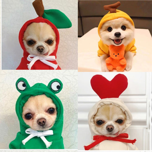 Two-Legged Hooded Dog Clothes Green Fleece Autumn Winter