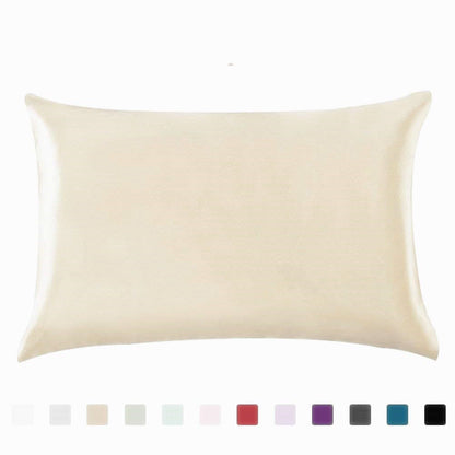Satin Solid Color Pillowcase Simulation Silk Ice Silk Single