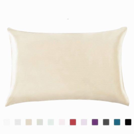 Satin Solid Color Pillowcase Simulation Silk Ice Silk Single