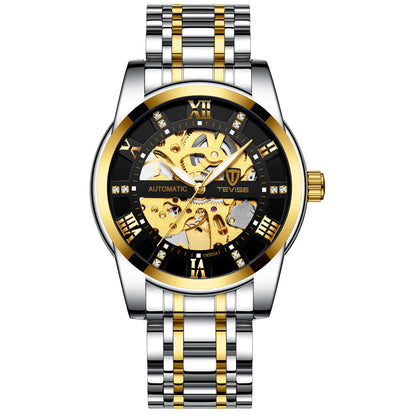 Buy Mechanical Watch with Hollowed-Out Steel Bracelet for Men