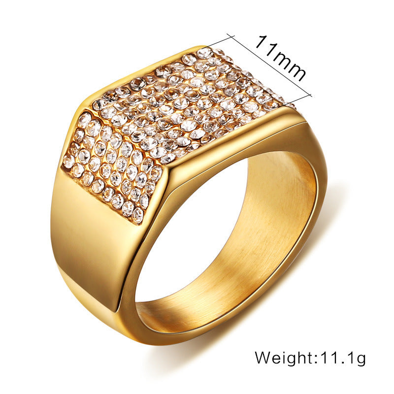 Buy Men’s Titanium Steel Diamond Ring Online Today