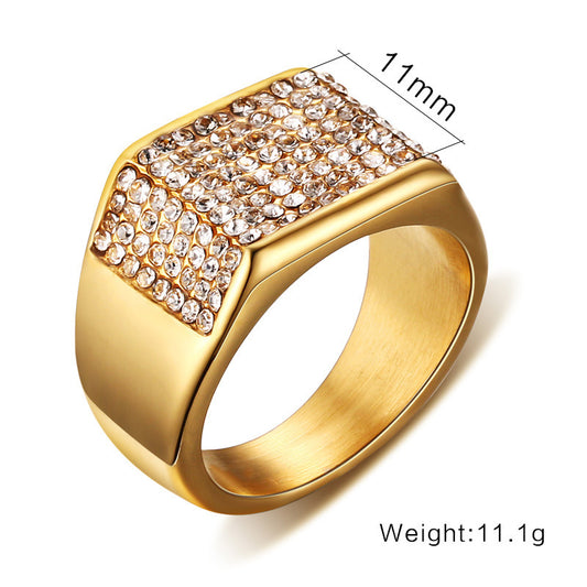 Buy Men’s Titanium Steel Diamond Ring Online Today