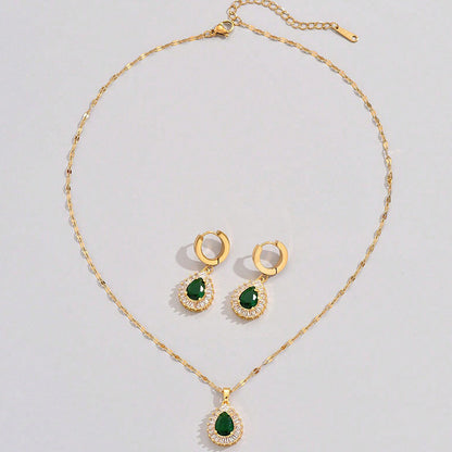 Buy Retro Hong Kong Jade White Suit Jewelry Necklace Set