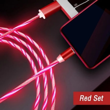 Buy Magnetic Streamer Flowing Light Data Cable for iPhone Type-C