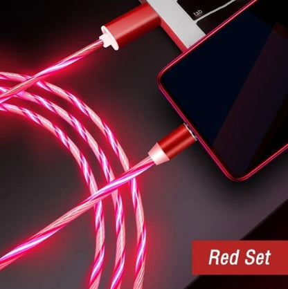 Buy Magnetic Streamer Flowing Light Data Cable for iPhone Type-C