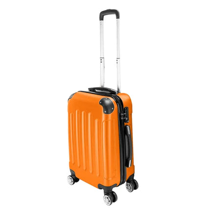 Portable 3-in-1 ABS Trolley Case Set in Orange 20inch 24inch