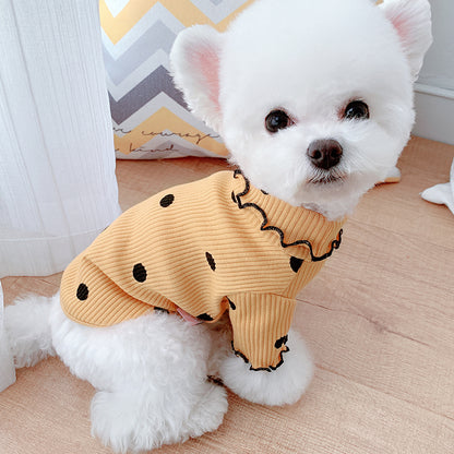 Dot Turtleneck Dog Bottoming Shirt – Stylish Pet Clothing
