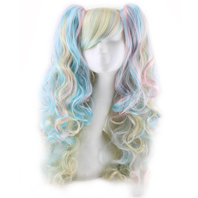 Colorful Long Curly Wigs - Vibrant Shades & Natural Look
