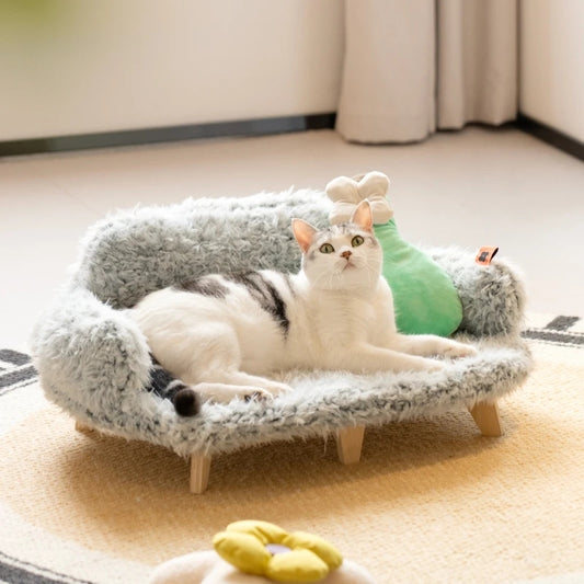 Buy Luxury Cat Bed – Wooden Pet Bed for Small & Medium Dogs & Cats