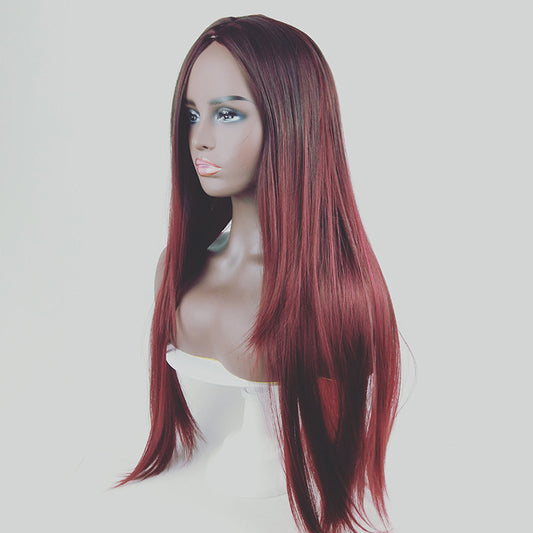 Long Straight Fashion Gradient Fake Hair Stylish Hair Extension